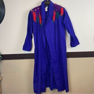 VTG 80’s Trench Art To Wear Coat Chili peppers